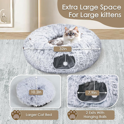 Avico Cat Tunnel Bed For Indoor Cats Collapsible Bed