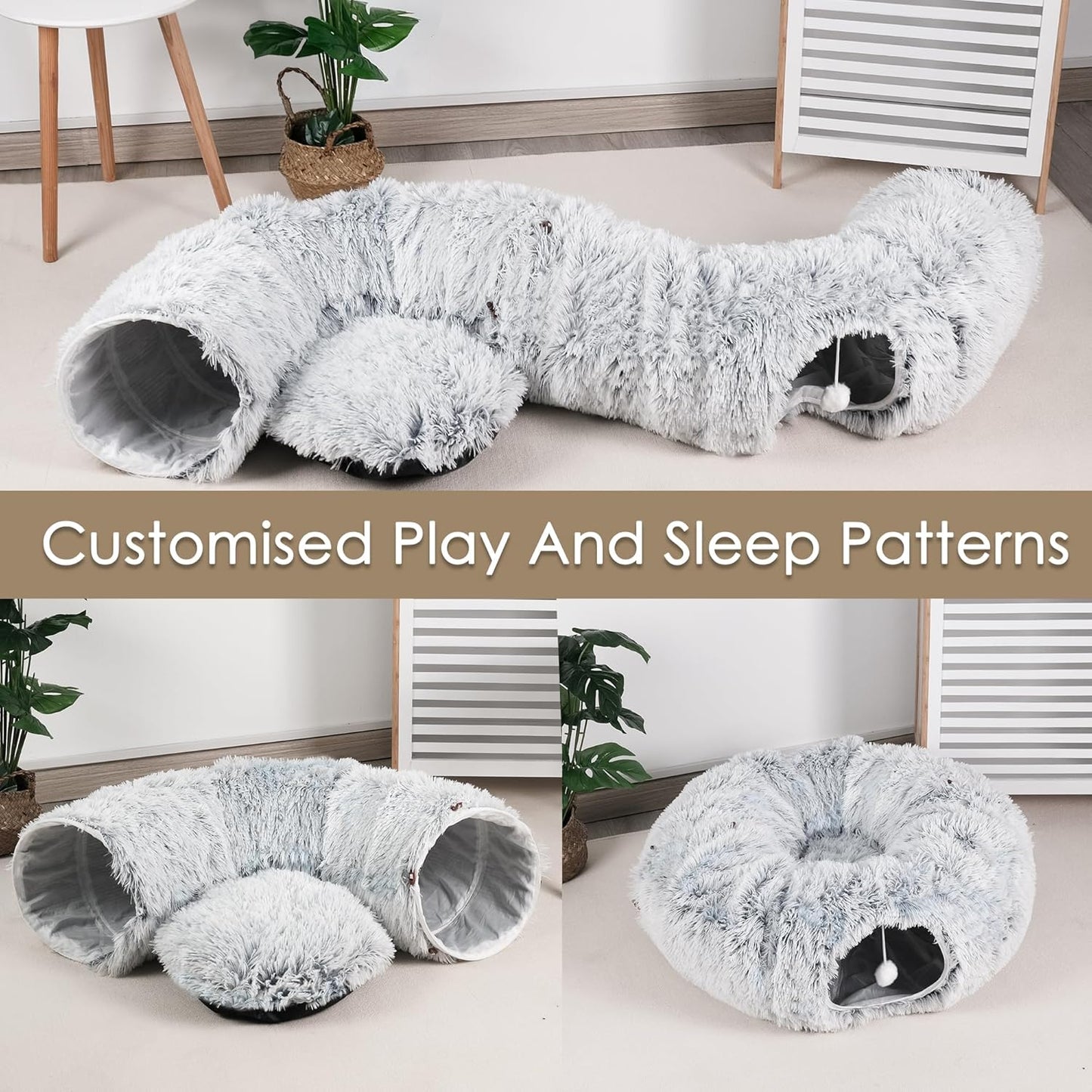 Avico Cat Tunnel Bed For Indoor Cats Collapsible Bed